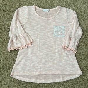 Kids Pink Lace Pocket Top
